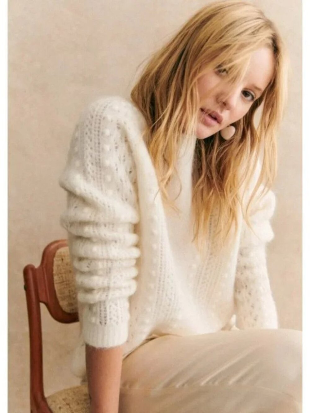 Sezane Come Jumper in Ecru size M NWT - Picture 6 of 13